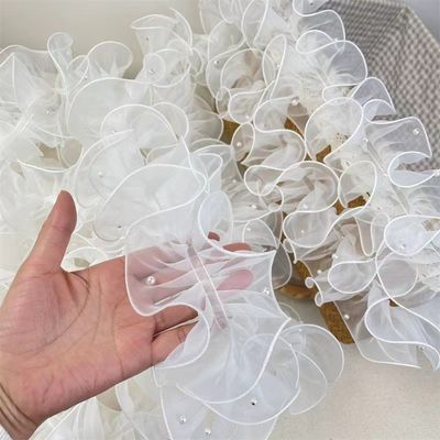 Çiçek Paketi ve Hediye Paketi için 12cm*2m kıvrılmış kenarlı dantel kurdele