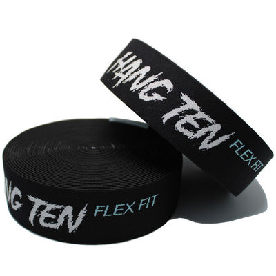 4.4cm Jacquard özelleştirilmiş logo giyim aksesuarları için elastik kurdele ve webbing bel bandı